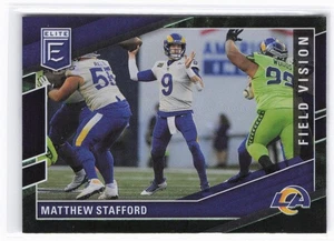 2022 Donruss Elite Matthew Stafford #FV1 Field Vision Green Los Angeles Rams - Picture 1 of 2