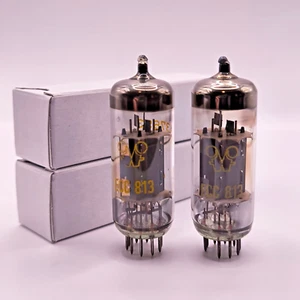 RFT ECC813 6463 E86CC CV5305 CV5304, matched pair, O getter, made in Germany - Picture 1 of 8