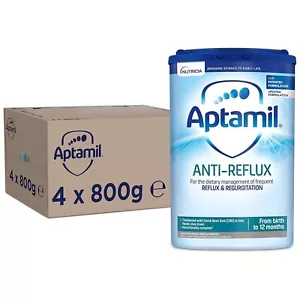 4 x 800g Aptamil Anti-Reflux Infant Milk Suitable From Birth - 12 Months - Picture 1 of 7