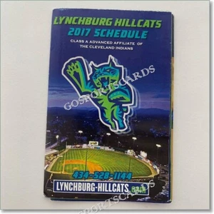 2017 Lynchburg Hillcats Pocket Schedule Cleveland Indians Minor Baseball - Picture 1 of 2