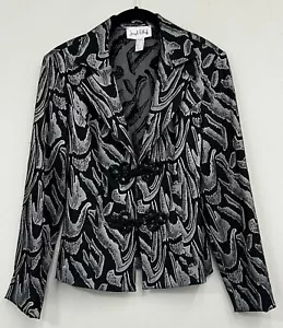 Joseph Ribkoff Blazer Women 8 Medium Beaded Abstract Formal Business old money - Picture 1 of 5