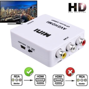 3RCA AV zu HDMI Adapter Konverter Kabel CVBS Composite Video Audio 1080P für TV - Bild 1 von 10