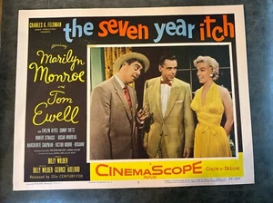 Tarjeta de vestíbulo original The Seven Year Itch 1955 #7 con Marilyn Monroe RARA - Imagen 1 de 15