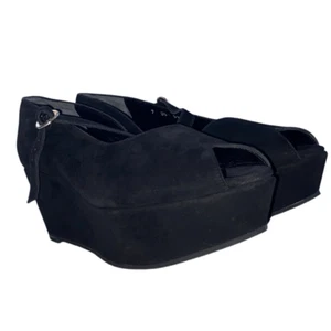 Robert Clergerie Paris Neu ohne Karton Wildleder Plateau Peeptoe Mary Janes romantisch Goth Gr.7 - Bild 1 von 9