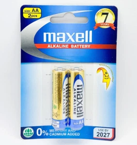 2 pilas Maxell AA alcalinas 1,5 V 0% mercurio y cadmio añadidos. (usado para 2027) - Imagen 1 de 1