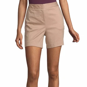 Worthington Women's High Rise Midi Shorts Size 4 Natural Tan New 5" Inseam - Picture 1 of 2