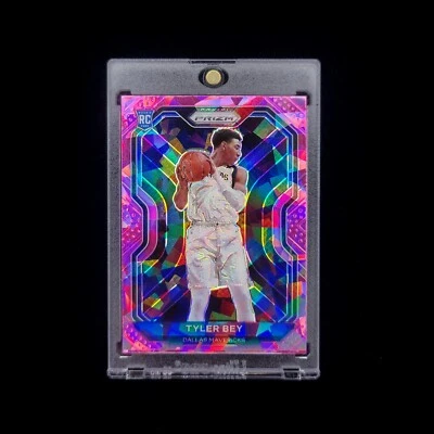 Tyler Bey RC 2020-21 NBA Prizm Pink Cracked Ice SP Rookie Dallas Mavericks #251 - Image 1 of 2