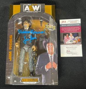 Jim Ross Signed & Inscribed AEW Ringside Exclusive Action Figure JSA COA WWE WWF - Picture 1 of 5
