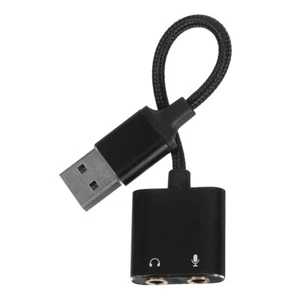 Soundkartenkonverter USB-Headset-Adapter Kopfhörer-Audio-Splitter - Afbeelding 1 van 12