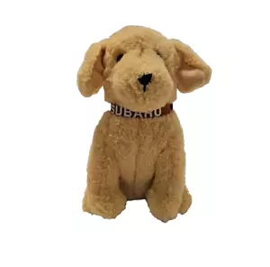 Chelsea Teddy Bear Plush Dog w/Subaru Collar Beige 10" Sitting Huggable - Picture 1 of 14