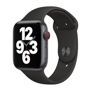 Oryginalna bransoletka sportowa Apple Watch 42/44/45/49mm silikonowa demo w kolorze szarym / czarnym - Zdjęcie 1 z 6