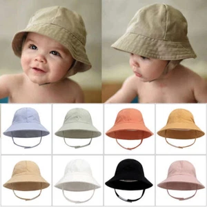 Baby Sun Hat Summer Beach Hat Bucket Cap Girl Boy Newborn Kids Toddler 0-8Years - Picture 1 of 25