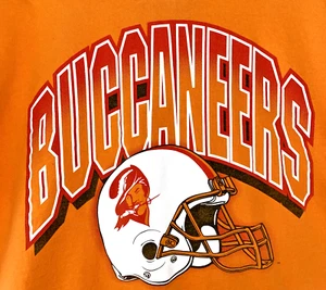 Orange Bucs T Shirt Tampa Bay Creamsicle Single Stitch Mens XL USA VTG Capt Fear - Picture 1 of 8