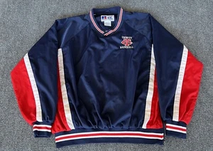 Trinity Baseball Russell Athletic VTG Jacket Pullover Coaches Windbreaker RWB  - Picture 1 of 12