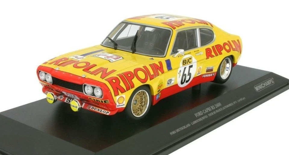 1/18 FORD CAPRI RS 2600 #65 TOUR DE FRANCE 1972 LARROUSSE RIVES MINICHAMPS RARE - Immagine 1 di 1