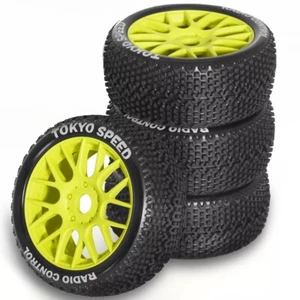 4pcs 110mm Tires Wheel 17mm Hex Set For 1/8 RC ARRMA Typhon Traxxas HPI HSP Losi - Picture 1 of 15