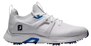 Men's FootJoy Hyperflex Golf Shoes - White/Blue - Picture 1 of 5