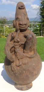 Mangbetu Krug 38 cm Kongo DR    Afrikanische Kunst - Bild 1 von 24