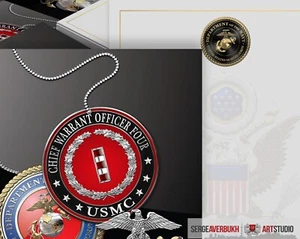 Modèle d'invitation 4 US Marine Chief Warrant Officer TÉLÉCHARGEMENT NUMÉRIQUE - Photo 1 sur 3