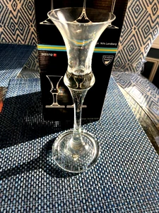 Orrefors Kristall Kerzenhalter 9 1/2" Höhe Vintage Neu im Karton - Bild 1 von 3