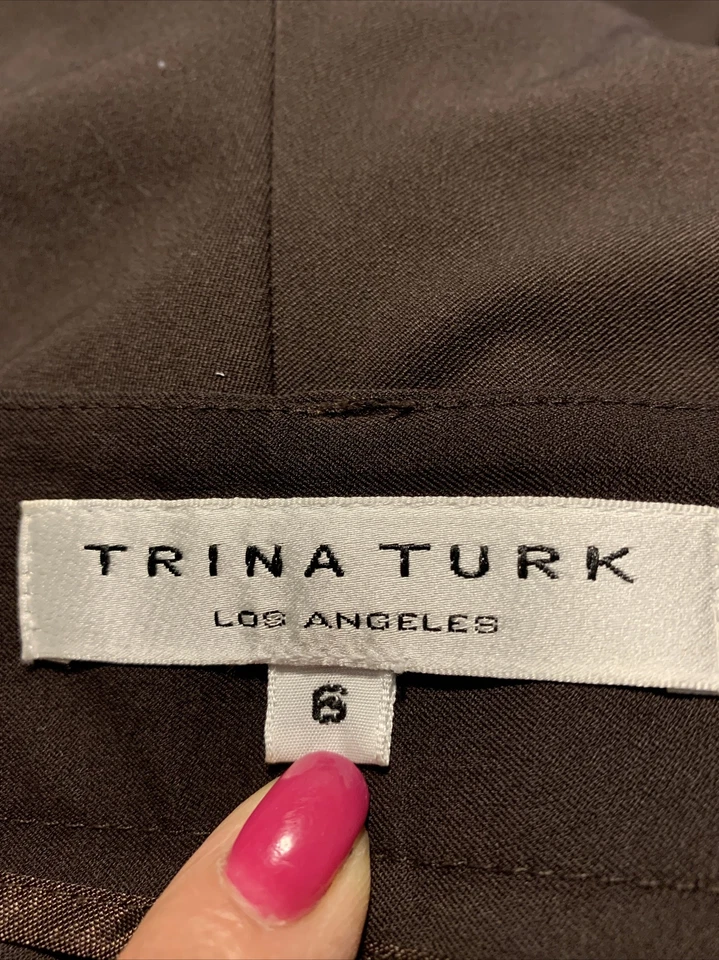 Pantalones de vestir para mujer 6 Trina Turk marrón  Foto 1 de 4