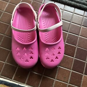 Women’s Size 9 Pink Mary Jane Crocs Disney Mickey