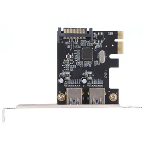 Carte d'extension PCIE USB3.0 5Gbps High-Dpeed Transmission TwoPort Desktop - Photo 1/8