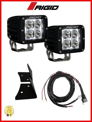 Rigid Radiance Pod White & A-Pillar Mount Kit & Harness For 2007-2017 Jeep JK - Image 1 of 3