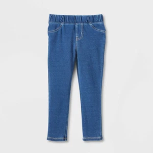 Cat & Jack Baby Toddler Girls' Blue Knit Jeggings Pants Size 12 Months - Picture 1 of 1