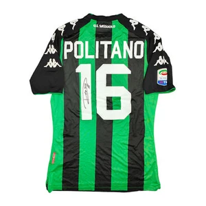 MAGLIA sassuolo calcio kappa politano 2017-18 SHIRT AUTOGRAFATA JERSEY SIGNED - Foto 1 di 10