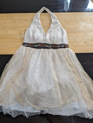 Vestido mujer mystic beige blanco sin mangas Foto 1 de 4