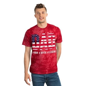 Patriotic Tie-Dye Tee for Dads, #Man #Myth #Legend, Gifts, Crystal T-Shirt, - Picture 1 of 5