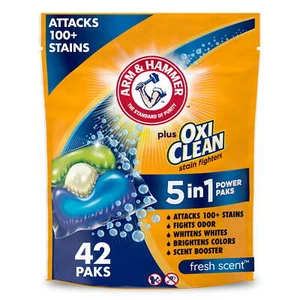 Packs Laundry Soap Pods, Fresh Scent, 42 Count - Picture 1 of 6