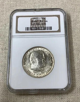 1922 Grant Silver Half Dollar NGC MS 64 US Coin - Image 1 of 2