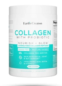 Earth’s Creation Hydrolyzed Collagen Peptides + Probiotics Nourish + Glow - Picture 1 of 3