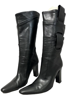 Bottega Veneta Black Slipon Buckle Boots Size 37.5 - US 7.5 - Image 1 of 4