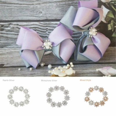 Buttons Rhinestone Embellishments 10Pcs Decor DIY Snowflake Crystal Flatback - Image 1 of 4