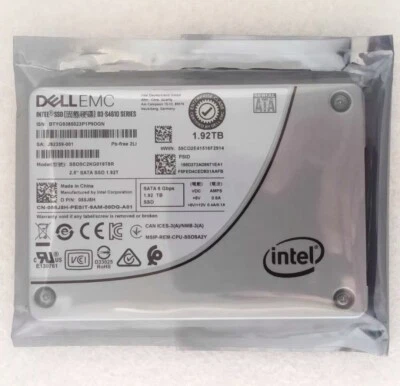 DELL EMC INTEL SSD 55J8H D3-S4610 SERIES 2.5IN 1.92TB SATA 6Gbps SSDSC2KG019T8R - Image 1 of 3