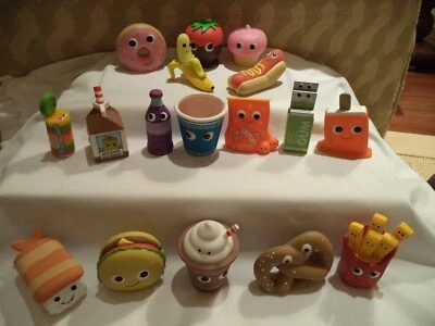 Kidrobot Yummy World Snacks Treats PVC Figurines Lot of 17 NEW - Image 1 of 4