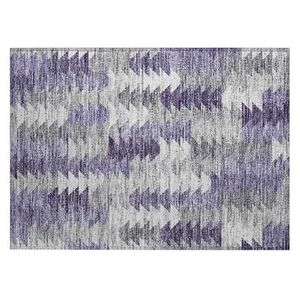 Addison Rugs hantille AN632 Purple 1'8" x 2'6" Indoor Outdoor Area Rug, Easy - Picture 1 of 5