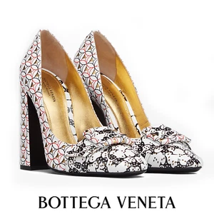 Bottega Veneta Cherbourg White Patent Calf Leather Women 7 US 4 UK Pump Heels - Picture 1 of 7