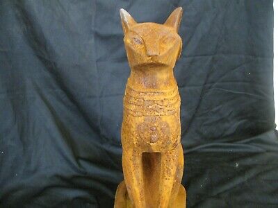 Neu !!  Ägyptische Bastet Katze Skulptur Katzenfigur Göttin Gusseisen • 189€