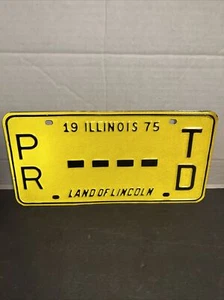 Illinois 1975 Nummernschild Land Of Lincoln PR - - - - TD Musterschild - Bild 1 von 5