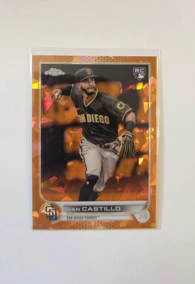 2022 Topps Chrome Sapphire #140 Ivan Castillo Orange Refractor RC /25 - Image 1 of 2
