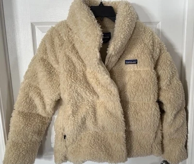 Chaqueta de plumón polar Patagonia reciclada de pelo alto blanca ostra para mujer XS Foto 1 de 4