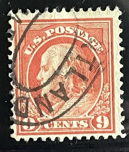 USA US - #415 Franklin 9c gebraucht - CV 14,00 $ - Bild 1 von 2