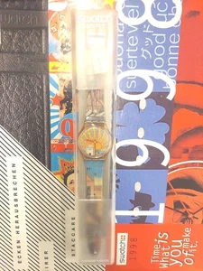 Reloj Swatch Il POETA GP107 1993 Estándar Caballeros Raro Hecho en Suiza Nuevo Antiguo Stock - Imagen 1 de 7