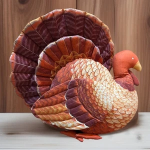 Vintage handgefertigtes Truthahn Kissen Maß leicht gefüllt Thanksgiving - Bild 1 von 5