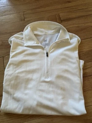 Capa Base Ligera Media Cremallera Mujer REI Blanco Talla Grande  Foto 1 de 4