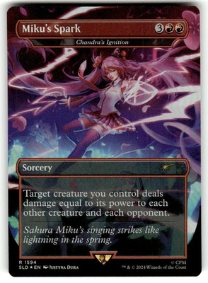 Miku's Spark (Chandra's Ignition) English, Foil, NM - Secret Lair x Hatsune MTG - Image 1 of 2